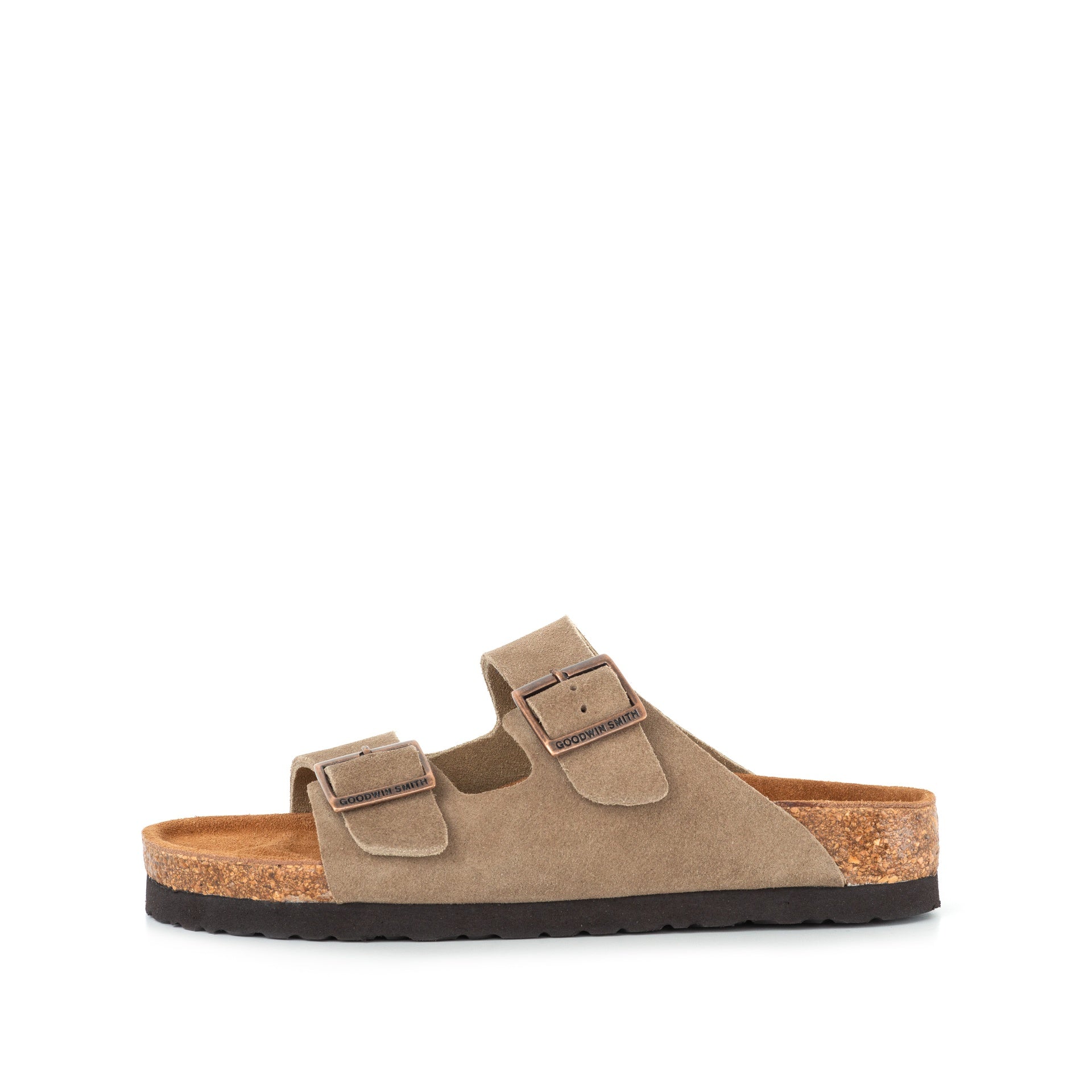 HIBISCUS STONE SUEDE STRAP CORK SANDAL